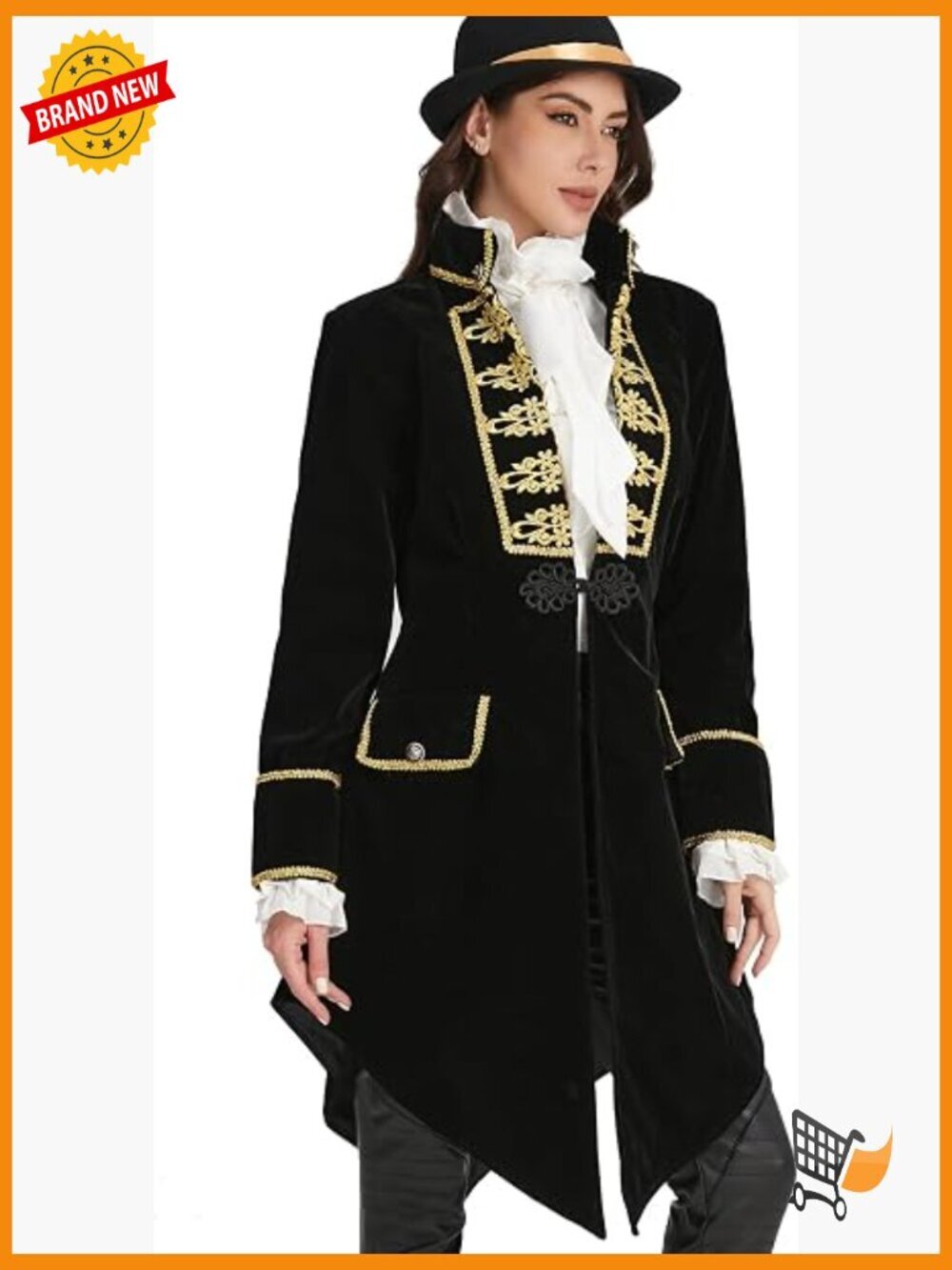 Victorian Gothic Tailcoat Costume Jacket Frock Coat Medieval Masquerade